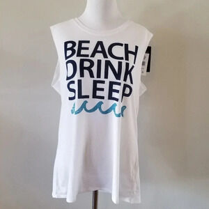 NWT Chaser Beach Drink Sleep Graphic Tank Top L